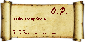 Oláh Pompónia névjegykártya