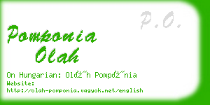 pomponia olah business card